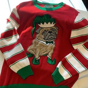 Pug Elf Ugly Christmas Sweater